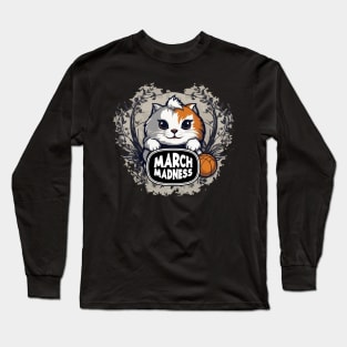 March madness cute cat Long Sleeve T-Shirt